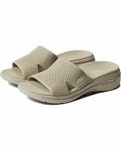 SKECHERS Performance Sandals Go Walk Arch Fit Knit Slide