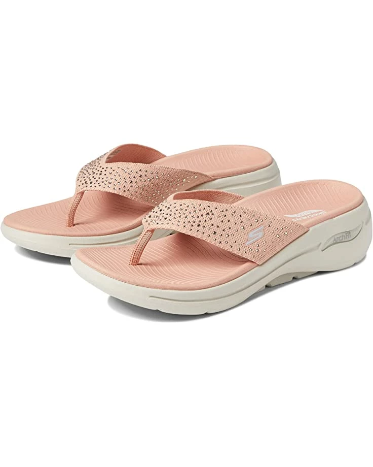 SKECHERS Performance Sandals Go Walk Arch Fit Knit Sandal with Rhinestones 3 SKECHERS Performance Sandals Go Walk Arch Fit Knit Sandal with Rhinestones