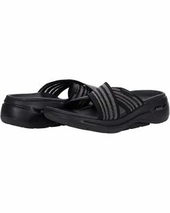 SKECHERS Performance Sandals Go Walk Arch Fit Mesh Gore Cross Band
