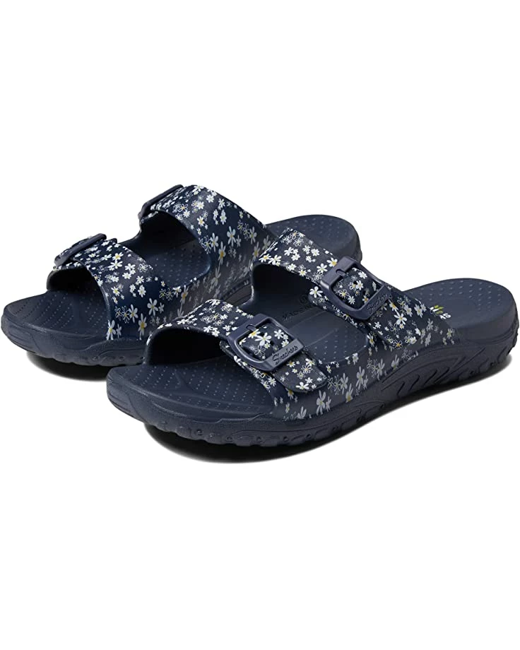 SKECHERS Sandals Foamies Reggae Double Band w/ Daisy Print 3 SKECHERS Sandals Foamies Reggae Double Band w/ Daisy Print