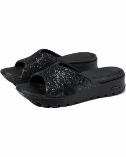 SKECHERS Sandals Foamies Arch Fit Footsteps Glitter Cross Band Slide
