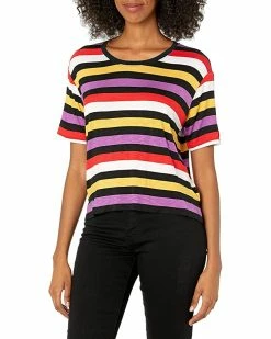 SKECHERS Shirts & Tops Women's Encounter Stripe Short Sleeve Tee